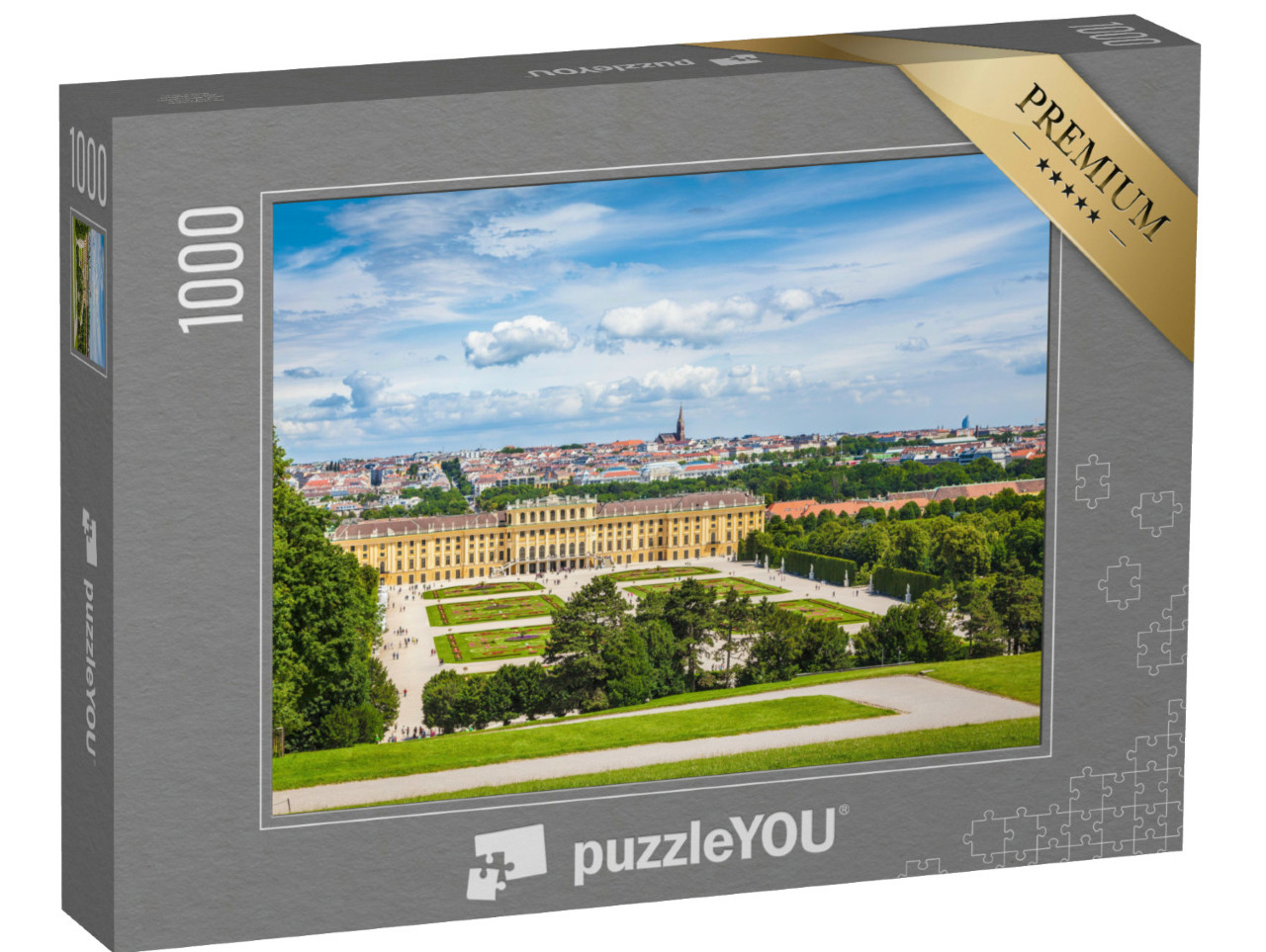 Puzzel 1000 stukjes „Paleis Schönbrunn met de Grote Parterre Tuin“