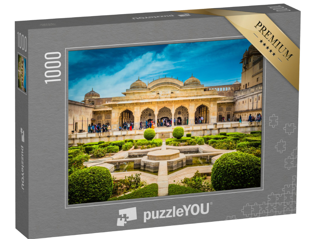 Puzzel 1000 stukjes „Sheesh Mahal van het Amber Fort, Jaipur“