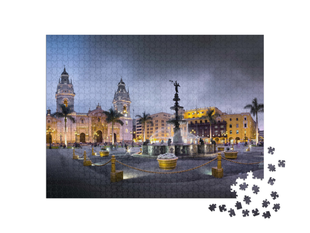 Puzzel 1000 stukjes „Plaza de armas de Lima, hoofdstad van Peru“