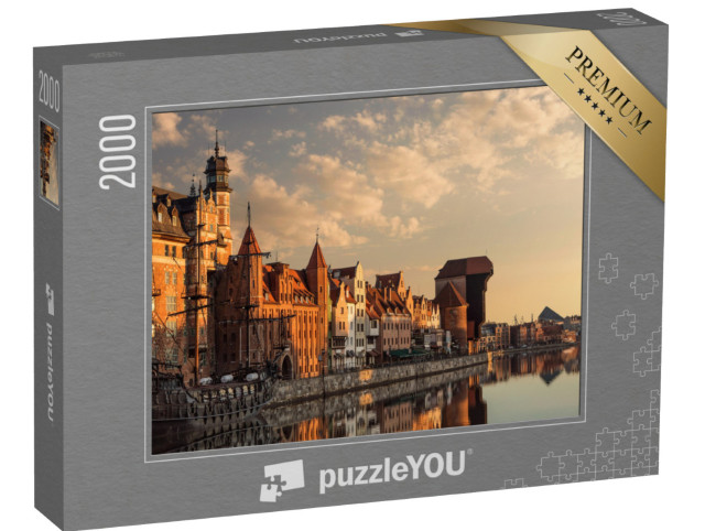 Puzzel 2000 stukjes „Stille ochtendsfeer: de oude binnenstad van Gdansk bij zonsopgang“